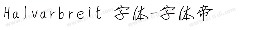 Halvarbreit 字体字体转换